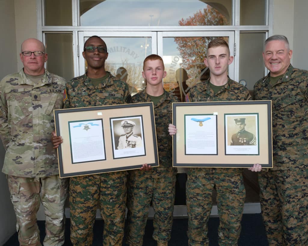 Plaques honoring Fork Union's Medal of Honor recipients installed in Hatcher Hall