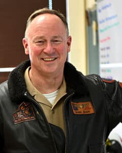 CAPT Mark Black, USN (Ret.) in the classroom