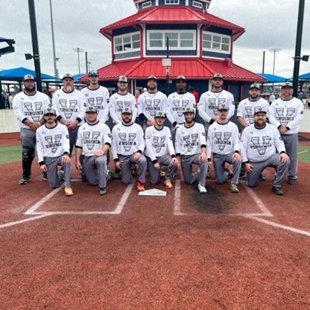 Stephen Plumb (back row, second from left) will be competing the the US Challenge Cup softballl tournament representing the Commonwealth of Virginia.