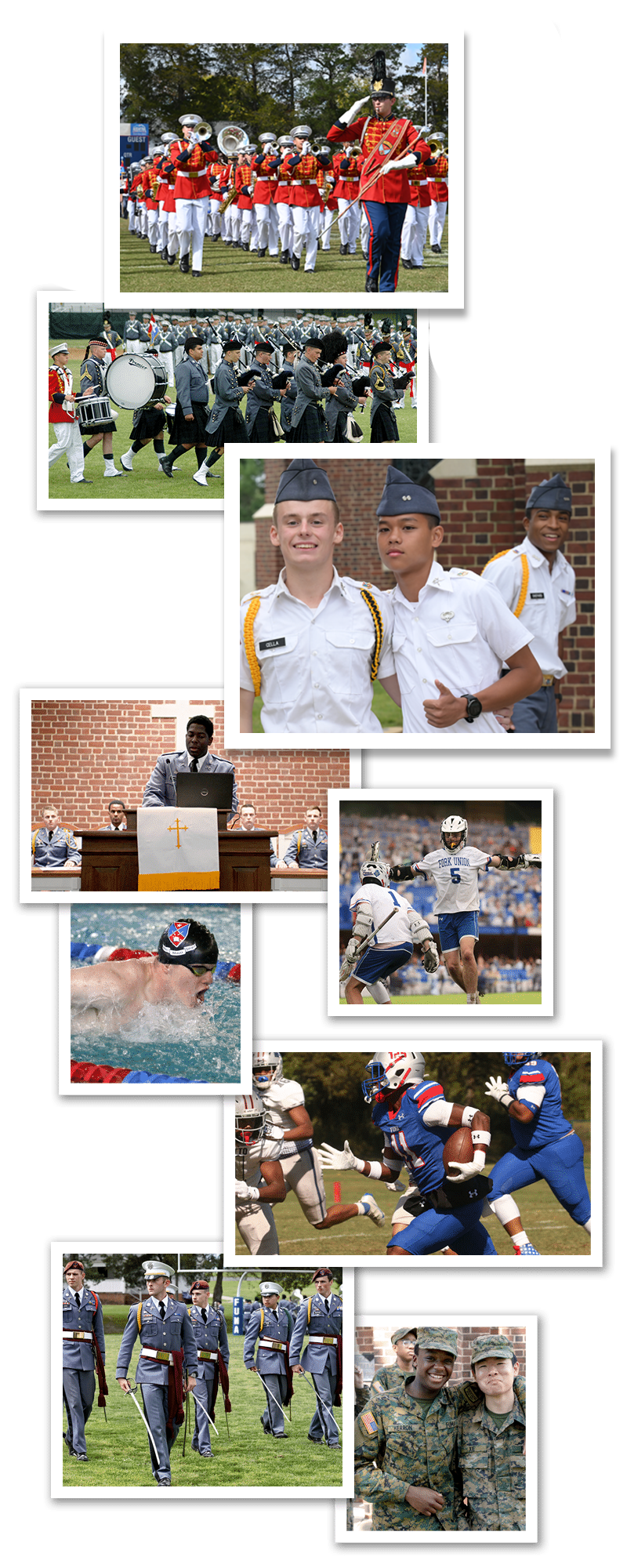 Various cadet activities at Fork Union Military Academy